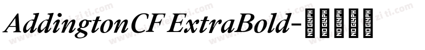 AddingtonCF ExtraBold字体转换